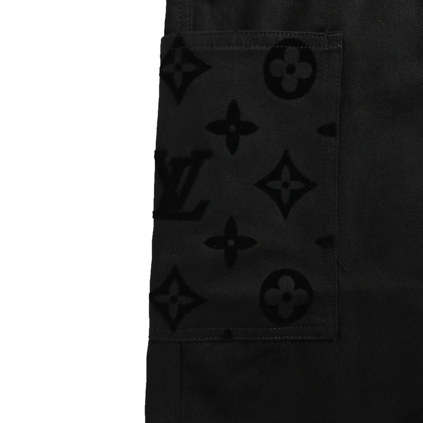 Louis Vuitton/Louis Vuitton 24ss pocket flocked patchwork shorts